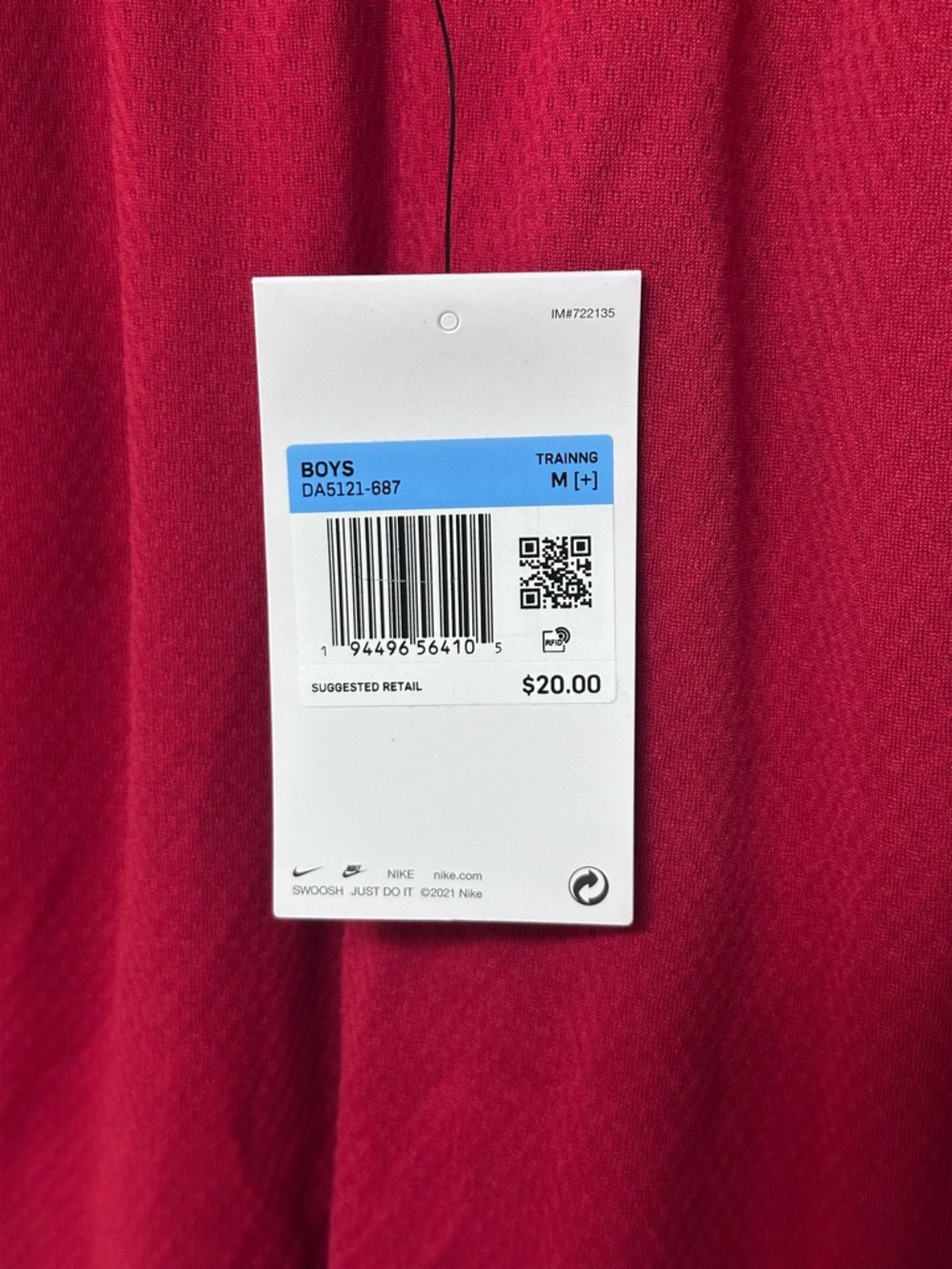 Nike Red Kids Dri-FIT Shorts with Black Trim - Picture 2 of 4